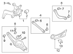 Diagram REAR SUSPENSION. SUSPENSION COMPONENTS. for your Hyundai