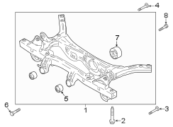 Diagram REAR SUSPENSION. SUSPENSION MOUNTING. for your 2012 Hyundai Veracruz