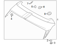 Image of Spoiler Assembly. (Rear) image for your Hyundai