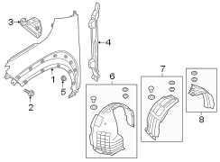 Diagram FENDER & COMPONENTS. for your Hyundai