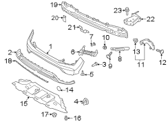 Bumper Cover Reinforcement Bracket (Right, Rear)