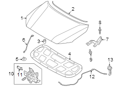 LATCH ASSEMBLY - HOOD. LOCK. 