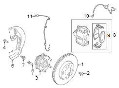 Hub and Bearing. Hub Assembly - Wheel. (Front)