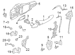 Image of Door Lock Operating Rod image for your 2017 Ram ProMaster 3500  Base Extended Cargo Van 