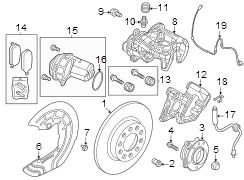 Image of Disc Brake Caliper Bracket Mounting Bolt image for your 2014 Dodge Challenger R/T Coupe 5.7L HEMI V8 M/T 