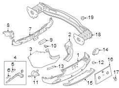 Image of Bumper Impact Bar (Rear). Steel bar that performs. image for your Chrysler 200  