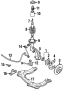 FRONT SUSPENSION. BRAKE COMPONENTS. SUSPENSION COMPONENTS.