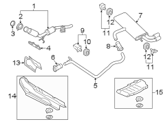 EXHAUST SYSTEM. EXHAUST COMPONENTS.