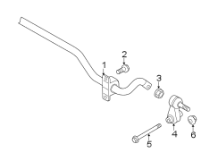 REAR SUSPENSION. STABILIZER BAR & COMPONENTS.