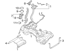 Fuel system components.