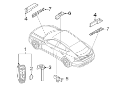 Image of Key; Cut to VIN/Code image for your Audi RS4  