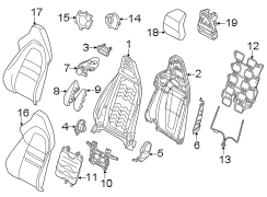 Panel. Seat back panel bracket.