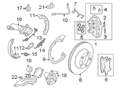 Rear suspension. Brake components.