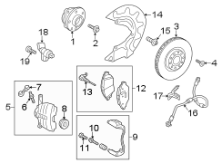 FRONT SUSPENSION. BRAKE COMPONENTS.