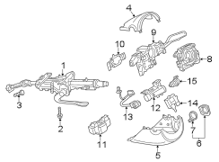 SHROUD. STEERING COLUMN ASSEMBLY. SWITCHES & LEVERS.