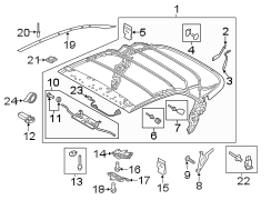 CONVERTIBLE TOP. FRAME & COMPONENTS.