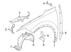 Fender Insulator (Rear). Insulation used in the.