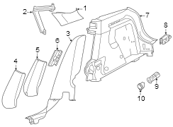 Body C-Pillar Trim Panel (Front, Rear, Upper, Lower)