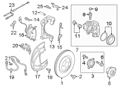 FRONT SUSPENSION. BRAKE COMPONENTS.