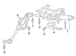 STEERING COLUMN ASSEMBLY. (1/1)
