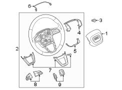 Steering wheel & trim.