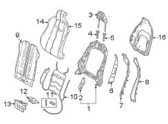 SEATS & TRACKS. FRONT SEAT COMPONENTS.