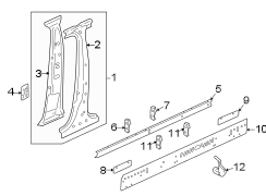 PILLARS. ROCKER & FLOOR. CENTER PILLAR & ROCKER.