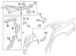 QUARTER PANEL. INNER STRUCTURE.