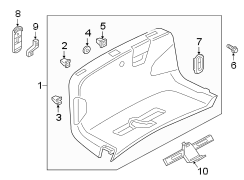 TRUNK LID. INTERIOR TRIM.