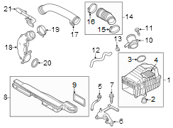 Engine Air Intake Hose (Front)