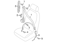 Seat Belt Lap and Shoulder Belt (Front)