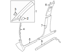 Door Pillar Post Trim Set (Lower)