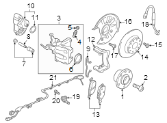 Rear suspension. Brake components.