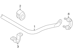 FRONT SUSPENSION. STABILIZER BAR & COMPONENTS.