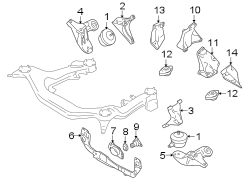 ENGINE / TRANSAXLE. ENGINE & TRANS MOUNTING.