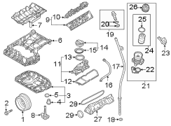 Engine Crankcase Vent Valve Seal. Engine Oil Filler Tube Gasket. Separator Seal. A Sealing device...