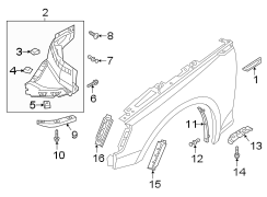 Fender. Exterior trim.