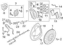 Front suspension. Brake components.