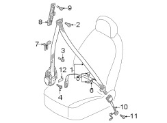 Restraint systems. Front seat belts.