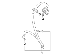 Restraint systems. Rear seat belts.