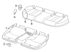 Seats & tracks. Rear seat components. (1/1)