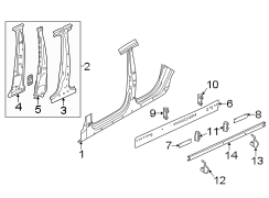 Pillars. Rocker & floor. Center pillar & rocker. Rocker panel.