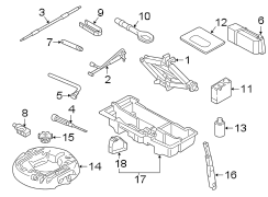 Rear body & floor. Jack & components.