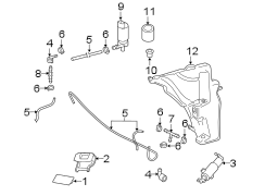 FRONT LAMPS. WASHER COMPONENTS.