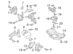 ENGINE / TRANSAXLE. ENGINE & TRANS MOUNTING.