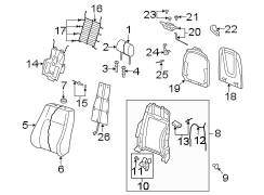 SEATS & TRACKS. FRONT SEAT COMPONENTS.