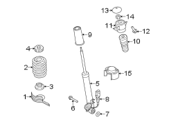 REAR SUSPENSION. SHOCKS & COMPONENTS.