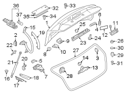 TRUNK LID. LID & COMPONENTS.