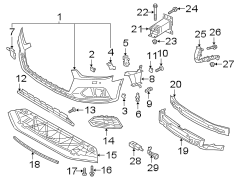 FRONT BUMPER & GRILLE. BUMPER & COMPONENTS.