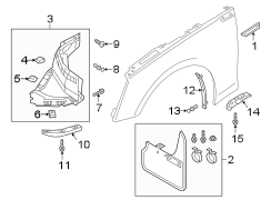 FENDER. EXTERIOR TRIM.